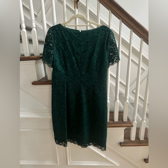 NEW Brooks Brothers dark green lace dress for Holidays, size 12 - Picture 11 of 12